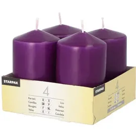 Papstar Stumpenkerzen 8 x 5 cm 4 St. lila