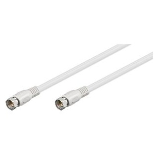 goobay SAT Anschluss Kabel F-Stecker - F-Stecker 10,0 m weiß