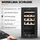 sommertal Weinkühlschrank Schwarz, Metall, 69 cm, Essen – 15 Flaschen, 5–20 °C einstellbar, abschließbar, LED-Beleuchtung, Glastür 50L