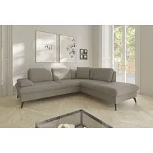 sit&more Ecksofa SIT & MORE "Morris Jubi L-Form, B: 238 cm", grau (taupe), B:238cm H:83cm T:202cm, 95% Polyester, 5% Polyamid, Sofas, Ecksofa, mit Armteilfunktion & 1 Zierkissen, optional Bettfunktion