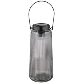 meineWunschleuchte 2er Set LED Solar Laterne Outdoor Gartenbeleuchtung Solarlampe Balkon, Höhe 25cm