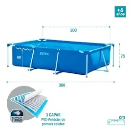 Intex Family Frame 300 x 200 x 75 cm ohne Filterpumpe