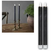 Star Trading LED-Kerze Flamme 25 cm schwarz 2 St.