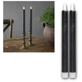 Star Trading LED-Kerze Flamme 25 cm schwarz 2 St.