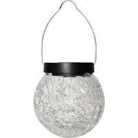 StarTrading LED Solar Laterne Glaskugel hängend Bruchglas Optik Lichtsensor