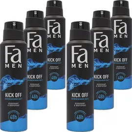 Fa Pflege Kick Off Deodorant Spray 6 x 150 ml