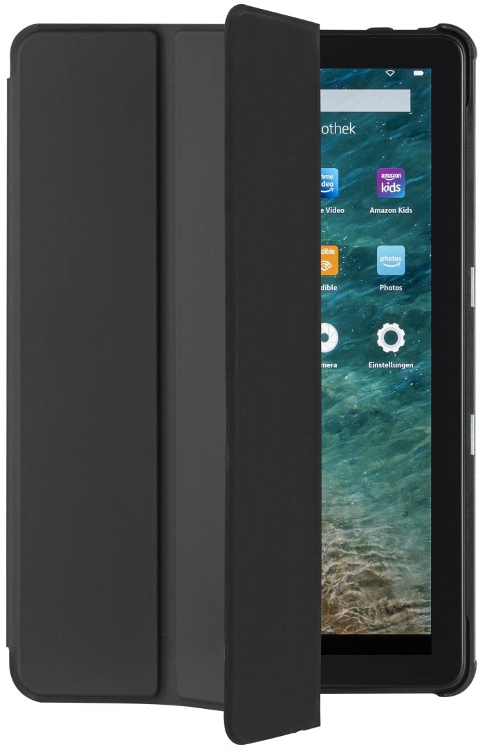 Hama Fold Bookcase Amazon Fire HD 10, Amazon Fire HD 10 Plus Schwarz Tablet Tasche, modellspezifisch