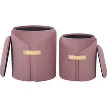 Kayoom »Hocker Forcet 125 2er-Set, Edler Kunstsamtbezug« Set, Hocker 1: B 30,5/ H 38,5/ T 30,5 cm Hocker 2: B 37/ H 44,5/ T 37 cm, 2 Stk. tlg. modern, mit Stauraum, dekorativ, Viele dekorative Farbkombinationen