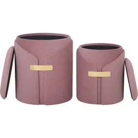 Kayoom »Hocker Forcet 125 2er-Set, Edler Kunstsamtbezug« Set, Hocker 1: B 30,5/ H 38,5/ T 30,5 cm Hocker 2: B 37/ H 44,5/ T 37 cm, 2 Stk. tlg. modern, mit Stauraum, dekorativ, Viele dekorative Farbkombinationen
