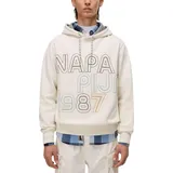 Napapijri Sweatshirt blau/orange/schwarz M