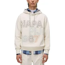 Napapijri Sweatshirt blau/orange/schwarz M