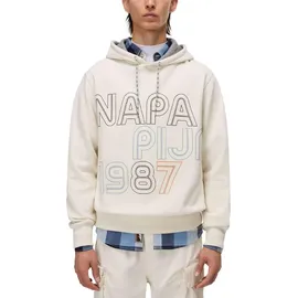 Napapijri Sweatshirt blau/orange/schwarz M