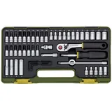 PROXXON 23280 Feinmechanikersatz Ratschenkasten mit Antrieb 6,3mm (1/4") 50tlg. Satz