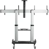 Startech Doppel TV Ständer 220 cm Schwarz/Silber