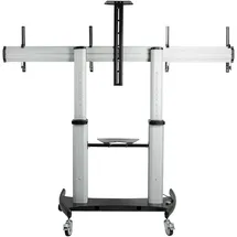 Startech Doppel TV Ständer 220 cm Schwarz/Silber