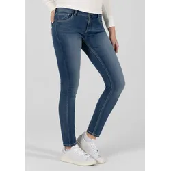 5-Pocket-Jeans TIMEZONE "Tight AleenaTZ", Damen, Gr. 33, Länge 32, blau, 83% Baumwolle 15% Polyester 2% Elastan, lang, Jeans 5-Pocket-Jeans