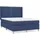 vidaXL Boxspringbett mit Matratze Blau 140x200 cm Stoff - Blau