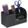 Relaxdays Schreibtisch Organizer Kunstleder Schwarz