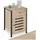 Tectake Nachtschrank Waterford 40 x 42 x 60,5 cm Braun