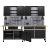 Ondis24 Lochwand Metall 240 cm grau/schwarz unbestückt