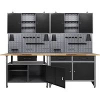 Ondis24 Lochwand Metall 240 cm grau/schwarz unbestückt