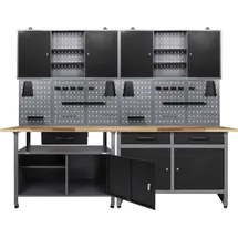 Ondis24 Lochwand Metall 240 cm grau/schwarz unbestückt