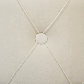 Beliani Pouf mit Stauraum 2er Set PUEBLO Samtstoff Weiß