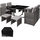 Tectake Bilbao Set 9-tlg. grau