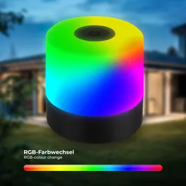 B.K.Licht Außen-Tischleuchte LED 7 cm Akku schwarz 1 Stk.
