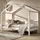 Vipack Hausbett 90 x 200 cm Buche massiv weiß lackiert