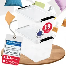 boxxivo Aufbewahrungsbox 29 x 26,5 x 39 cm 2-tlg. grau