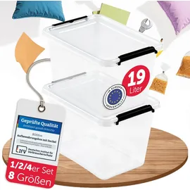 boxxivo Aufbewahrungsbox 29 x 26,5 x 39 cm 2-tlg. grau