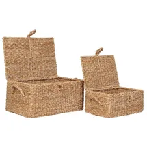 VCM ebuy24 Korb Bogra 2er Set Natur 40 x 28 cm | Gr.: onesize