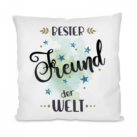Herzbotschaft Dekokissen 40 x 40 cm Mehrfarbig