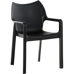 DELUKE® Stuhl REWIU - 84x57x53cm, schwarz, Kunststoff Kunststoff Gestell Stühle Esszimmerstühle Stuhl Esszimmer Esstisch Stühle Küchenstuhl