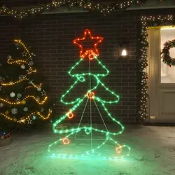 LED-Silhouette Weihnachtsbaum 144 LEDs 88x56 cm