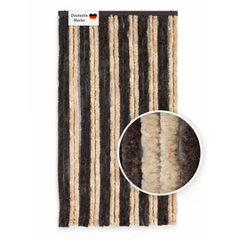 Lemodo Flauschvorhang 100 x 200 cm Braun/Beige