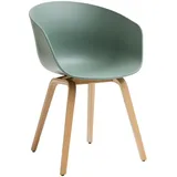 HAY - About A Chair AAC 22, Eiche lackiert / fall green 2.0 (Kunststoffgleiter)