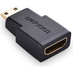 Ugreen Mini HDMI auf HDMI Adapter, Data + Video Adapter, Schwarz