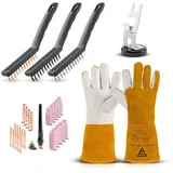 STAHLWERK WIG Set Brennerhalter Magnet WP-26 Verschleißteile Handschuhe Bürsten