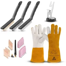 STAHLWERK WIG Set Brennerhalter Magnet WP-26 Verschleißteile Handschuhe Bürsten