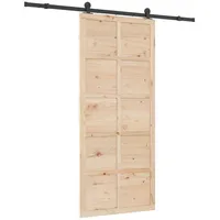 vidaXL Schiebetür rechts 80 x 208 cm braun