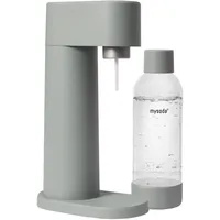 Mysoda: Woody Wassersprudler aus erneuerbarem Holzkomposit mit 1L Quick-Lock BPA-freier Plastikflasche (ohne CO2-Zylinder) - Salbeigrün (Pigeon)