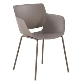 CLP Sitzgruppe Velvena taupe/4 Stühle