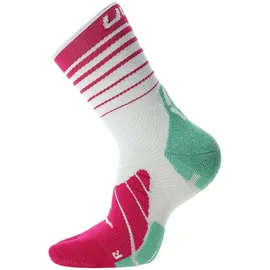 Uyn Runner's Five Laufsocken 2 Paar Weiß/Fuchsia/Grün 35-36