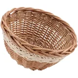 Ciieeo 1stück Handgewebter Rattan Lebensmittelabdeckung Und Aufbewahrungskorb Holzfarbe Stilvoller Und Robuster Korb Für Frische Snacks Und Küchenorganisation