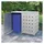 vidaXL Mülltonnenbox für 2 Tonnen 138 x 77,5 x 115,5 cm silber