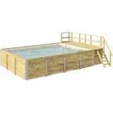 Weka Massivholzpool 595 650 x 500 x 203 cm Folie sand/mosaik