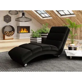 Mirjan24 Relaxliege, Schwarz Hochglanz, Holz, Rechteckig, 62x84x180 cm Wohnzimmer, Sessel Relaxliegen