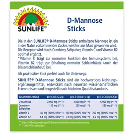Sunlife D-Mannose Sticks